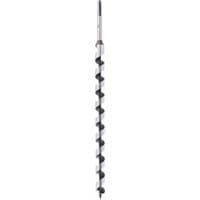 Draper Expert auger bit, 400 x 19mm, silver with black spiral cutting edge, extra long pattern design.