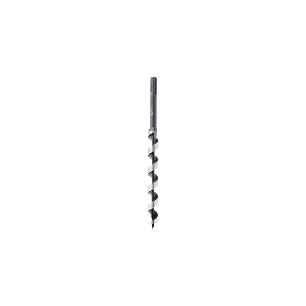 SDS+ auger bit by Draper Expert, 230mm long and 16mm wide, featuring a spiral design and a sharp tip, finished in a metallic grey color for durability.