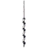 Draper Expert auger bit, 12mm, with spiral flutes and hex shank, designed for efficient wood drilling.