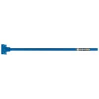 Blue Draper Expert tarmac tamper with a steel shaft and rectangular base, weighing 4.5kg.