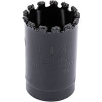 Black Draper Expert hole saw, 32mm, with tungsten carbide grit edge and cylindrical shape.