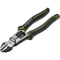 Draper Expert wire stripping side cutters with black and green ergonomic handles and silver cutting blades.
