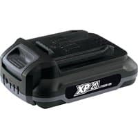 Black Draper Expert XP20 20V Li-ion battery, 2.0Ah, with gray accents and XP20 logo on the side.