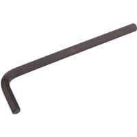 Black Draper extra long 8.0mm metric hexagon key with an L-shaped design and smooth finish.
