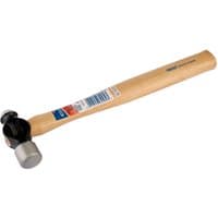 Draper ball pein hammer, 340g, with wooden handle and dual metal heads, one flat and one rounded.