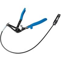 Draper HCRS1 Hose Clip Removal Tool Set with blue handles, flexible cable, and precision clamp mechanism.