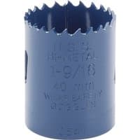 Blue Draper HSS bi-metal holesaw blade, 40mm diameter, with sharp teeth and engraved size markings.