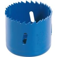 Blue Draper HSS bi-metal holesaw blade, 60mm, with sharp teeth and side ventilation slots.