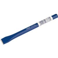 Blue Draper octagonal shank cold chisel, 13 x 150mm, with a flat cutting edge and barcode label.