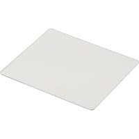 Clear rectangular Draper outside PC lens for welding helmet, smooth edges, transparent surface, Stock No. 02512.