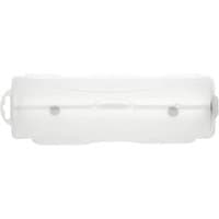 White Draper paint roller sleeve protective case, 9in/230mm, cylindrical with secure snap closures and carrying handle.