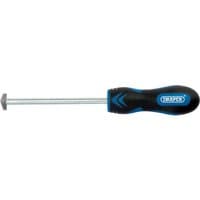 Draper Soft Grip Grout Remover with black and blue ergonomic handle and metal blade.