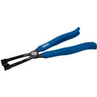 Draper Valve Stem Seal Pliers, 270mm, with black metal jaws and blue ergonomic handles.