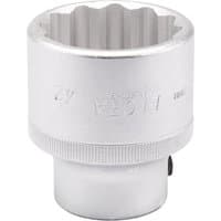Silver Elora Bi-Hexagon socket, 3/4" square drive, 42mm, with engraved branding and textured grip.