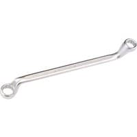 Elora Deep Crank Imperial Ring Spanner, silver, dual-end, 5/8 x 3/4 inch, curved handle for enhanced grip.