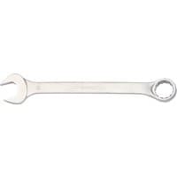 Elora Long Imperial Combination Spanner, 2.9/16", silver with open and ring ends, sleek and polished finish.