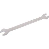Elora long silver double open end spanner, 8 x 9mm, with polished finish and engraved brand name.