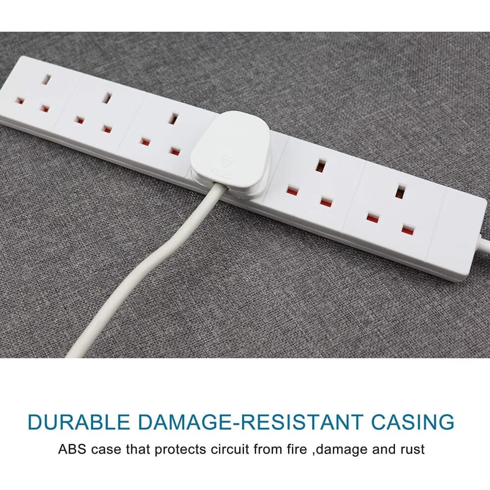 ExtraStar 6 Way 13A White Extension Lead 1m - image 2