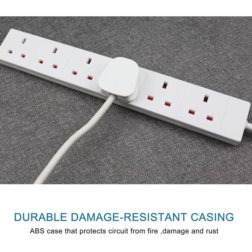 ExtraStar 6 Way 13A White Extension Lead 2m - image 2