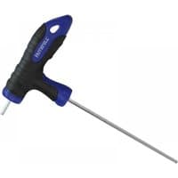 Black and blue Faithfull T-handle hex key with 6mm ball end and ergonomic grip.