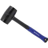 Black Faithfull fibreglass mallet, 32oz, with a blue and black handle and a large rubber head.