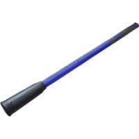 Blue fibreglass pick handle with black rubber grip, designed for durability and comfort by Faithfull.
