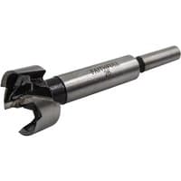 Faithfull Forstner Bit 26mm, silver steel with sharp cutting edges and cylindrical shank, engraved brand name.