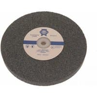 Green grit Faithfull grinding wheel, 200x20mm, with central hole and labeled center disc.