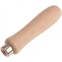 Faithfull hardwood file handle 150mm with smooth light wood finish and metal ferrule.