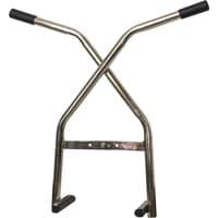 Faithfull heavy duty kerb and slab lifter tongs with silver metal frame and black rubber grips.