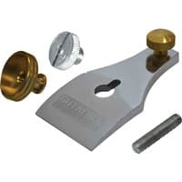 Silver Faithfull lever cap with brass adjuster nut and screws for No 4 and 5 planes.