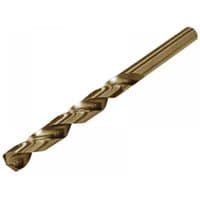 Gold-toned Faithfull cobalt jobber drill bit, 11.5mm, with spiral flutes and cylindrical shank.