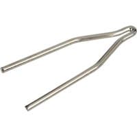 Faithfull soldering gun replacement tip, silver, U-shaped with pointed ends.