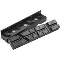 Black Faithfull magnetic plastic vice jaws, 150mm, with textured grip and magnet inserts.
