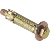 Zinc yellow passivated masonry anchor, loose bolt, M8 x 40mm, metallic finish, hex head, by FandF.
