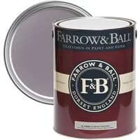 Farrow & Ball Exterior Masonry Paint, Brassica No. 271, in a maroon can with a silver lid and beige label.