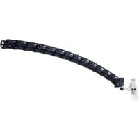 Black segmented boom arm with adjustable joints and white mounting bracket for Festool dust extractors.
