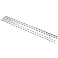 Festool FS2400 Guide Rail 2400mm, long silver metal rail with green rubber strip and grooved edges.