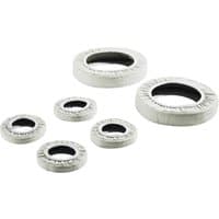 Festool protective wheel covers, gray with black inner lining, for CT 26 and 36 EI dust extractors, six pieces.