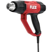 Red and black Flex HG 650 2000 hot air heat gun with ergonomic handle and adjustable nozzle.