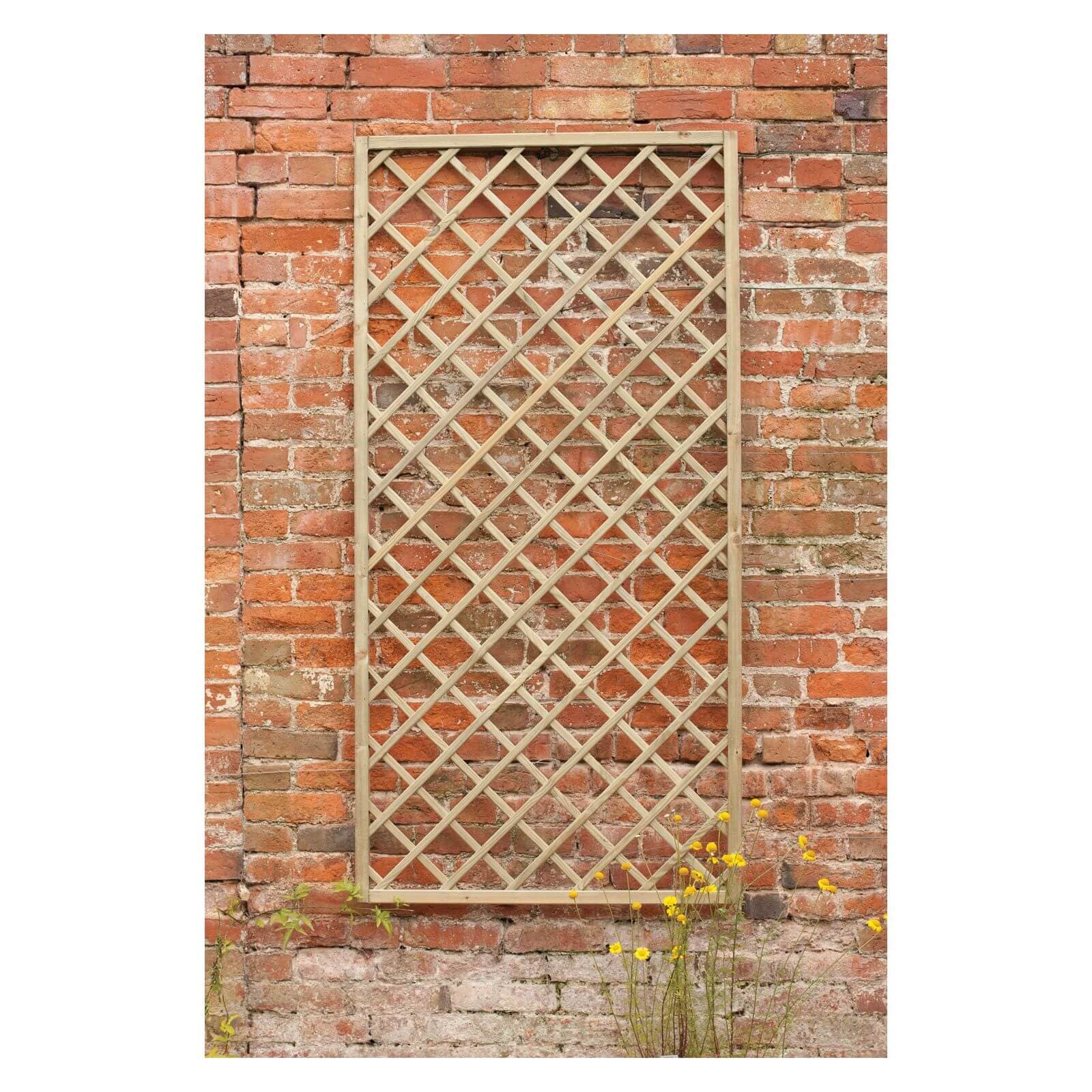 Forest 6' x 3' Hidcote Decorative Diamond Wooden Lattice Trellis (1.8m x 0.9m) - image 3