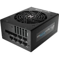 Black FSP Hydro PTM PRO 1200W power supply unit with modular cables and large cooling fan on top.