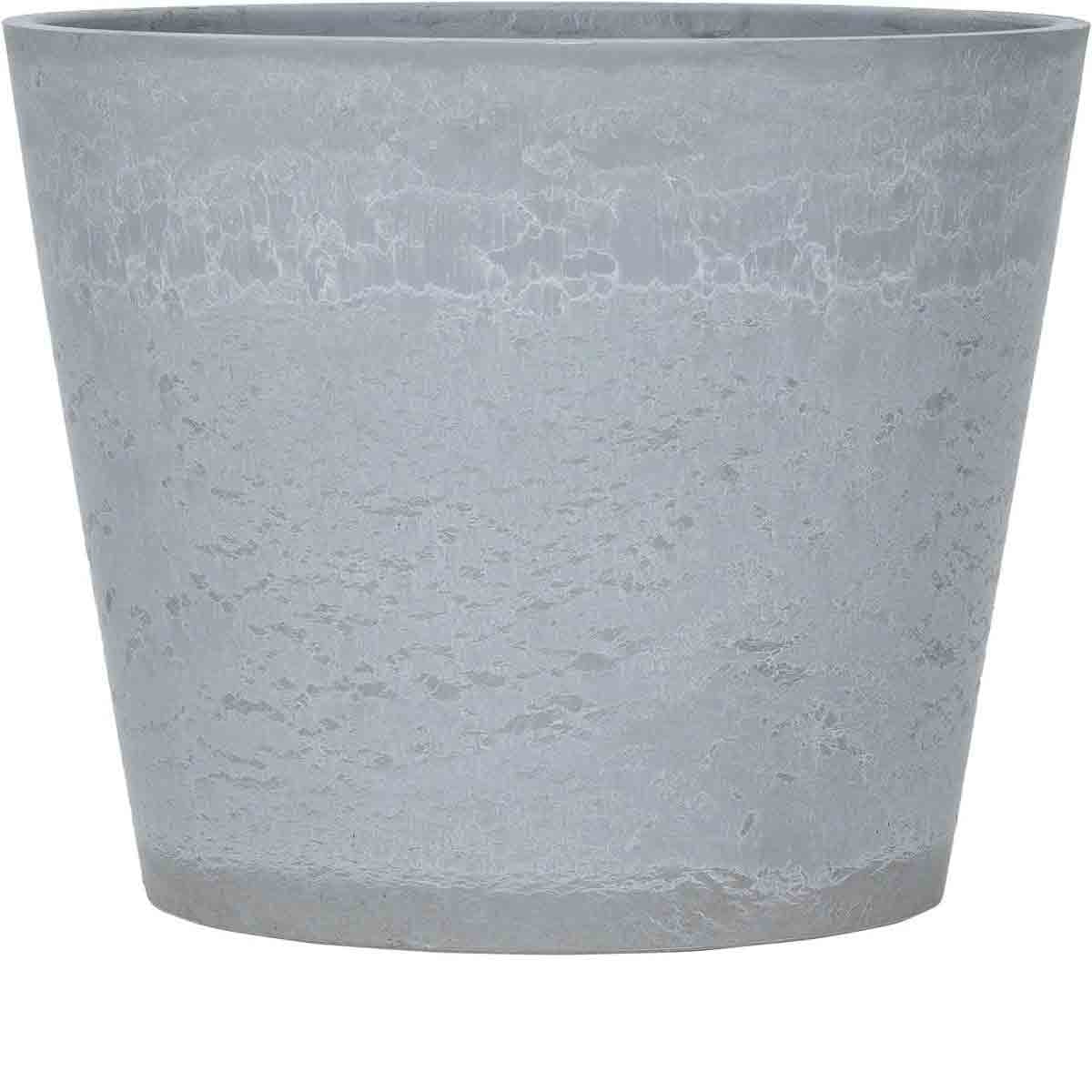 Grey marble effect planter with a tapered design, measuring 30.5 cm in diameter, featuring a textured surface that mimics natural stone.