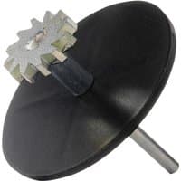 Black and silver Gripit GPUCT20 undercutting tool with circular blade and metal shaft.