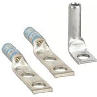 HPE 1600W -48VDC Power Cable Lug Kit with two silver lugs, blue insulation, and mounting holes.