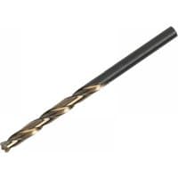 Irwin Turbomax HSS drill bit, 8.0mm diameter, silver and gold spiral design, 117mm overall length.