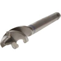 Irwin Blue Groove wood power bit, 22mm, silver with spiral groove and pointed tip for efficient drilling.