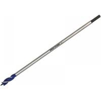 Irwin Blue Groove 6X long wood bit, silver shaft with blue spiral tip, 16 x 400mm size.