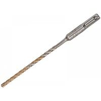 Irwin Speedhammer Quad Drill Bit, 5.5x160mm, silver with spiral flute and SDS-plus shank for masonry drilling.