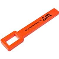 Red ITL Insulated Wave Form Holding Tool with rectangular handle and square opening.